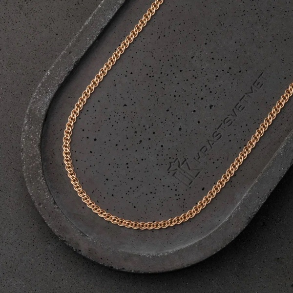 Цепь из красного золота 585, плетение «Нонна»